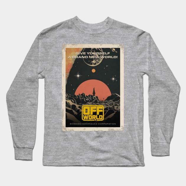 Off-world Ad. Blade Runner — Vintage space poster Long Sleeve T-Shirt by Synthwave1950